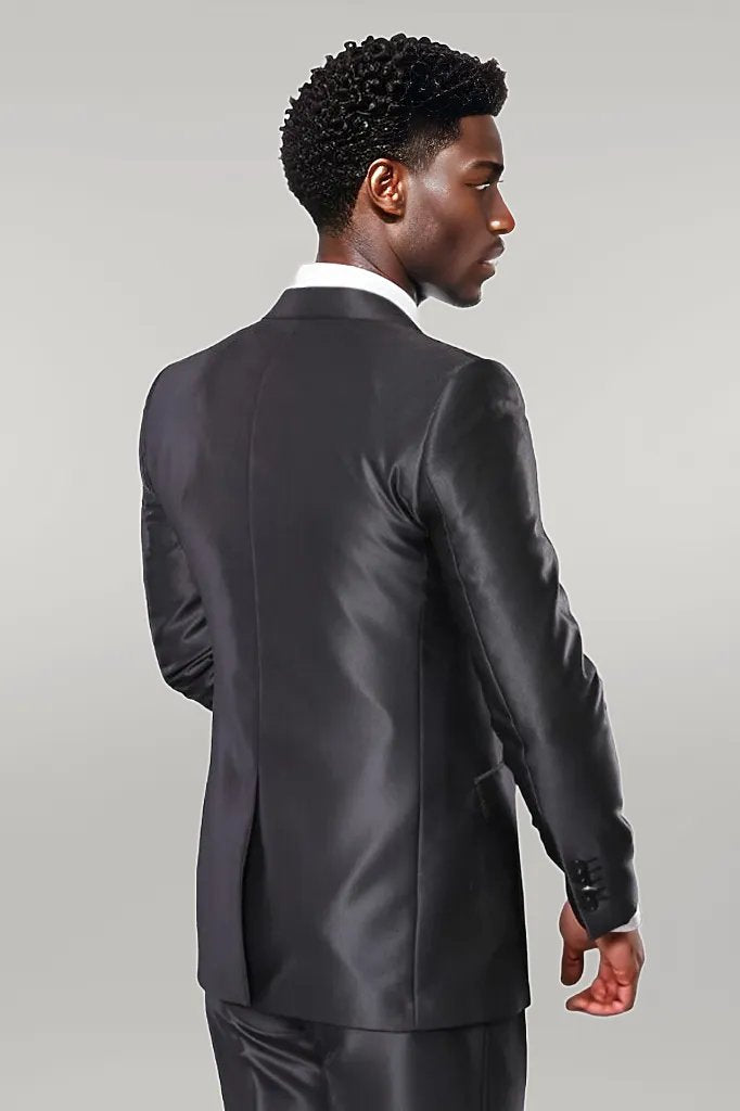 Shiny Charcoal Men's Suit