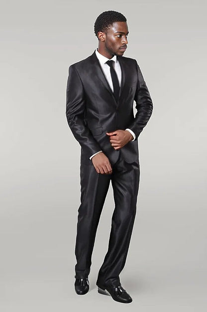 Shiny Smoked Men's Suit