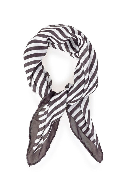 KOALA SYDNEY Men's Black Striped Scarf