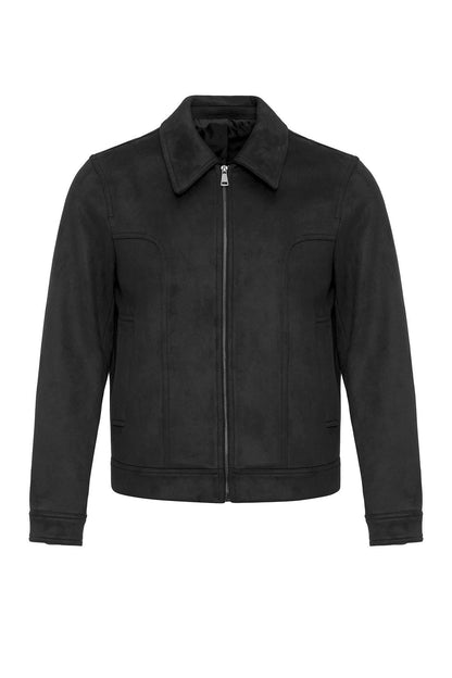 KOALA SYDNEY  Black Crop Fit Suede Men's Jacket -