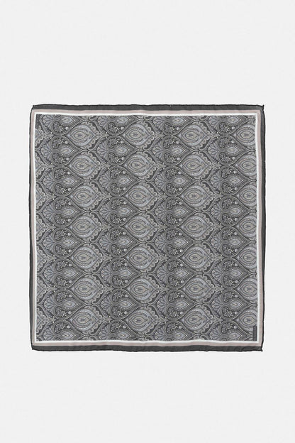 Men's Black Patterned Scarf