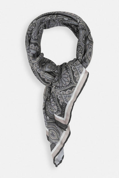 Men's Black Patterned Scarf