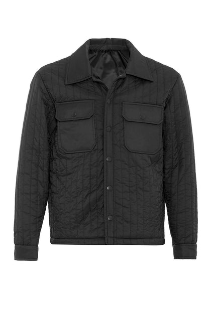 Black Lightweight Quilted Men's Jacket