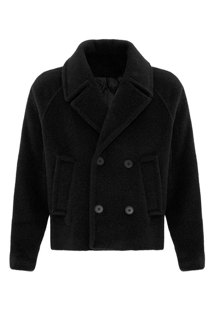 KOALA SYDNEY  Black Double-Breasted Crop Fit Men's Jacket -