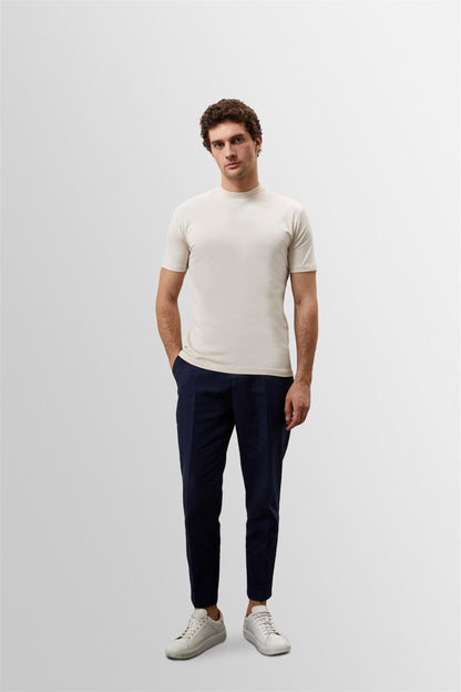 KOALA SYDNEY Men's Beige Slim Fit Basic T-Shirt