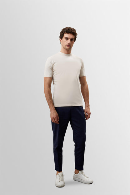 KOALA SYDNEY Men's Beige Slim Fit Basic T-Shirt