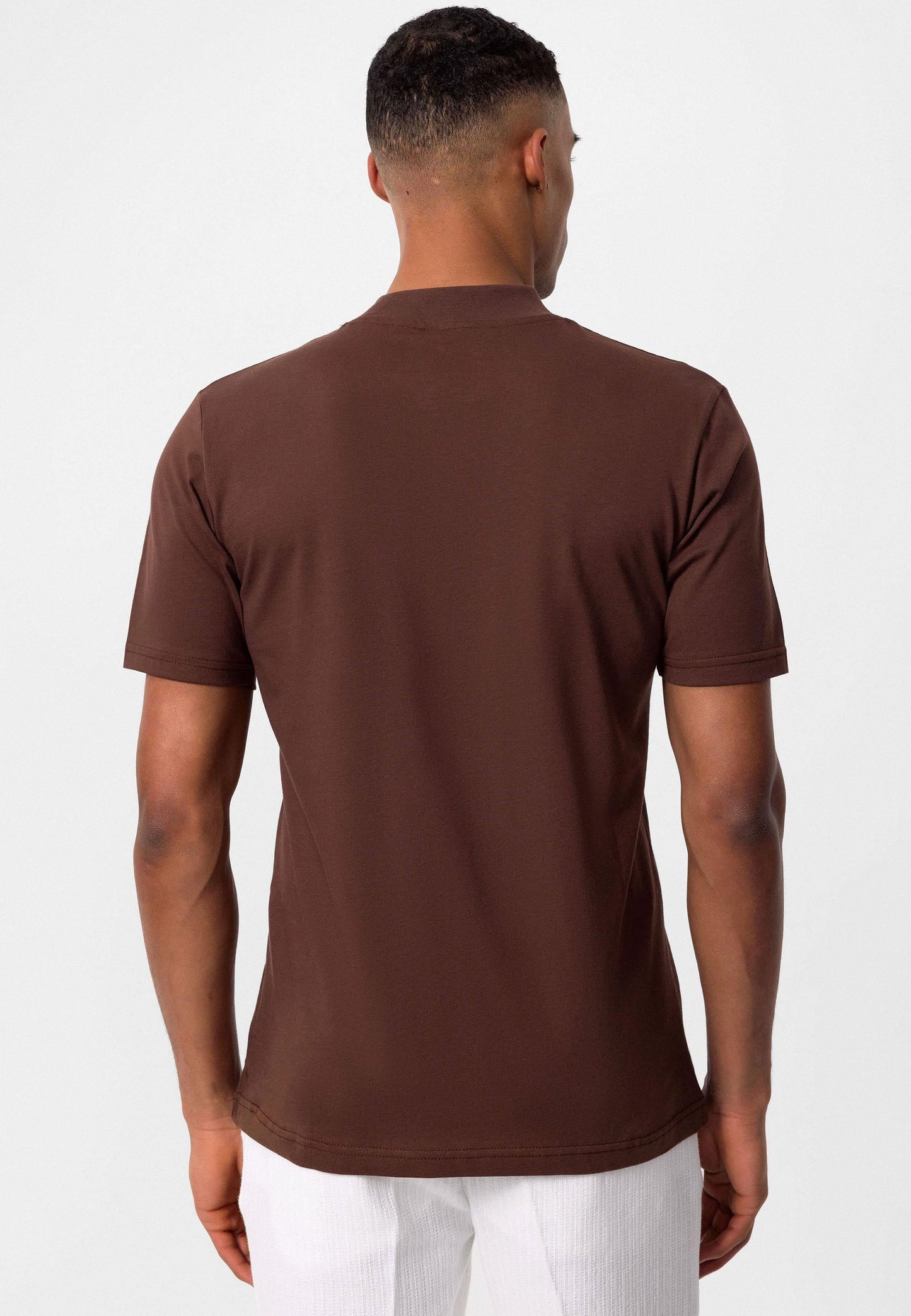 KOALA SYDNEY Men's Brown Slim Fit Basic T-Shirt