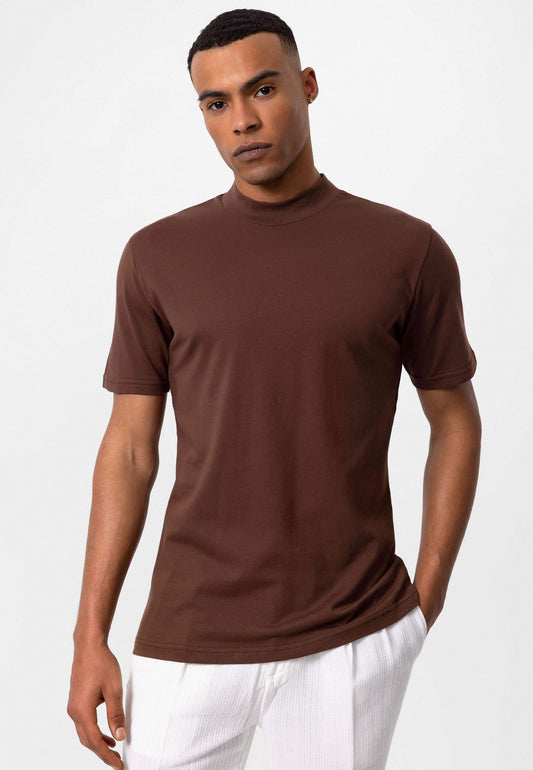 KOALA SYDNEY Men's Brown Slim Fit Basic T-Shirt