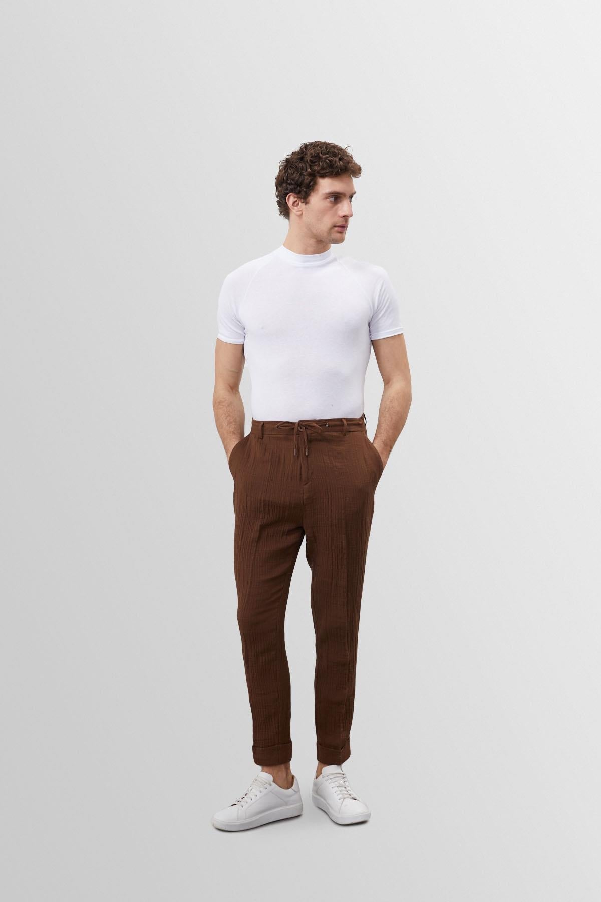 KOALA SYDNEY  Men's White Slim Fit Crew Neck T-Shirt -