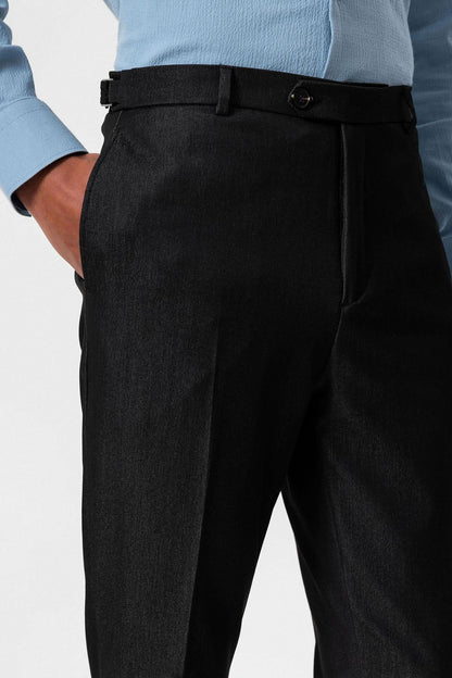 Men's Smoked Slim Fit Cuffed Pants