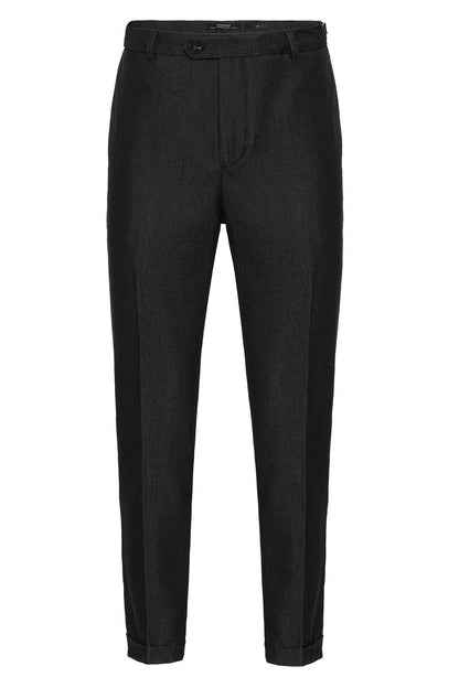 Men's Smoked Slim Fit Cuffed Pants
