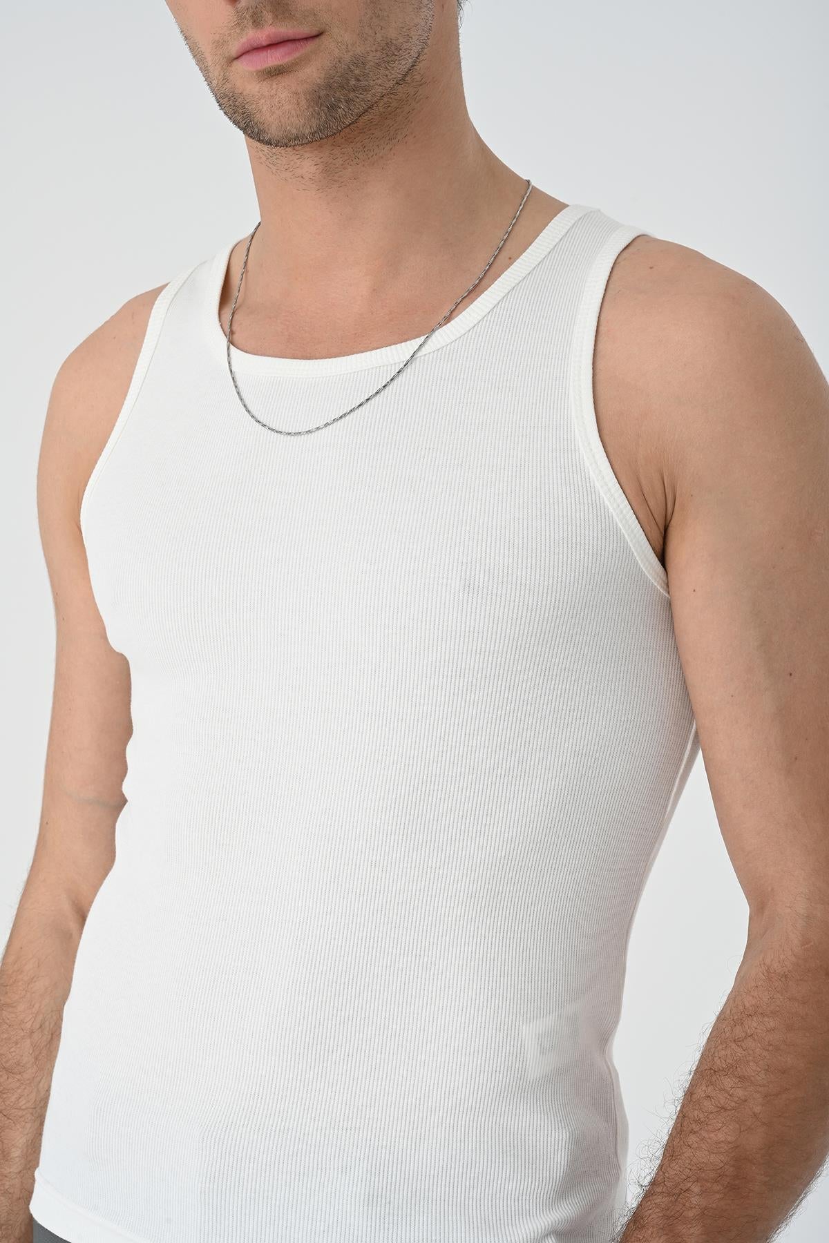 Men's Ecru Slim Fit Male Athlete