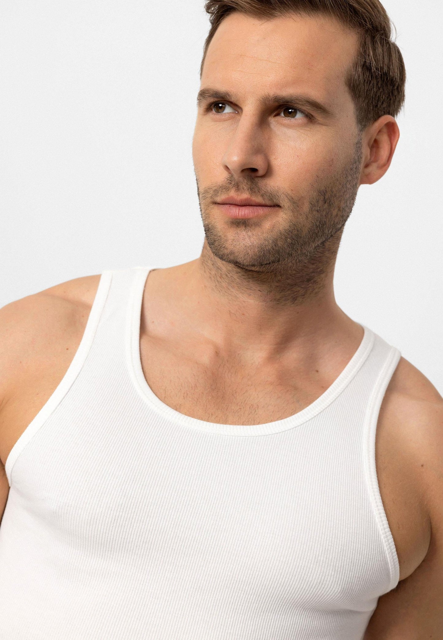 Men's Ecru Slim Fit Male Athlete