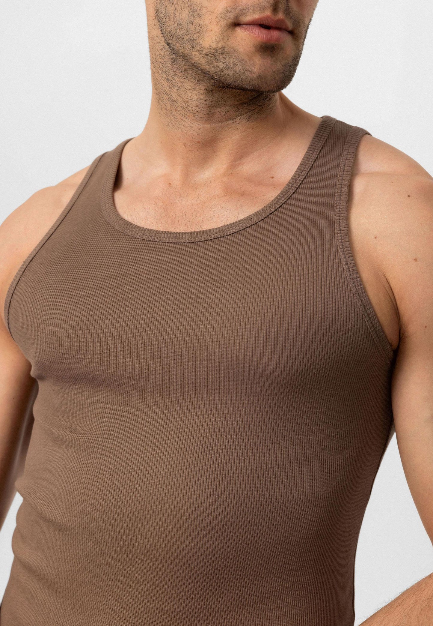 Men's Brown Slim Fit Male Athlete