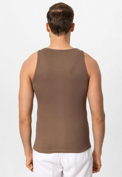 Men's Brown Slim Fit Male Athlete