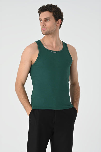 Men's Green Slim Fit Male Athlete