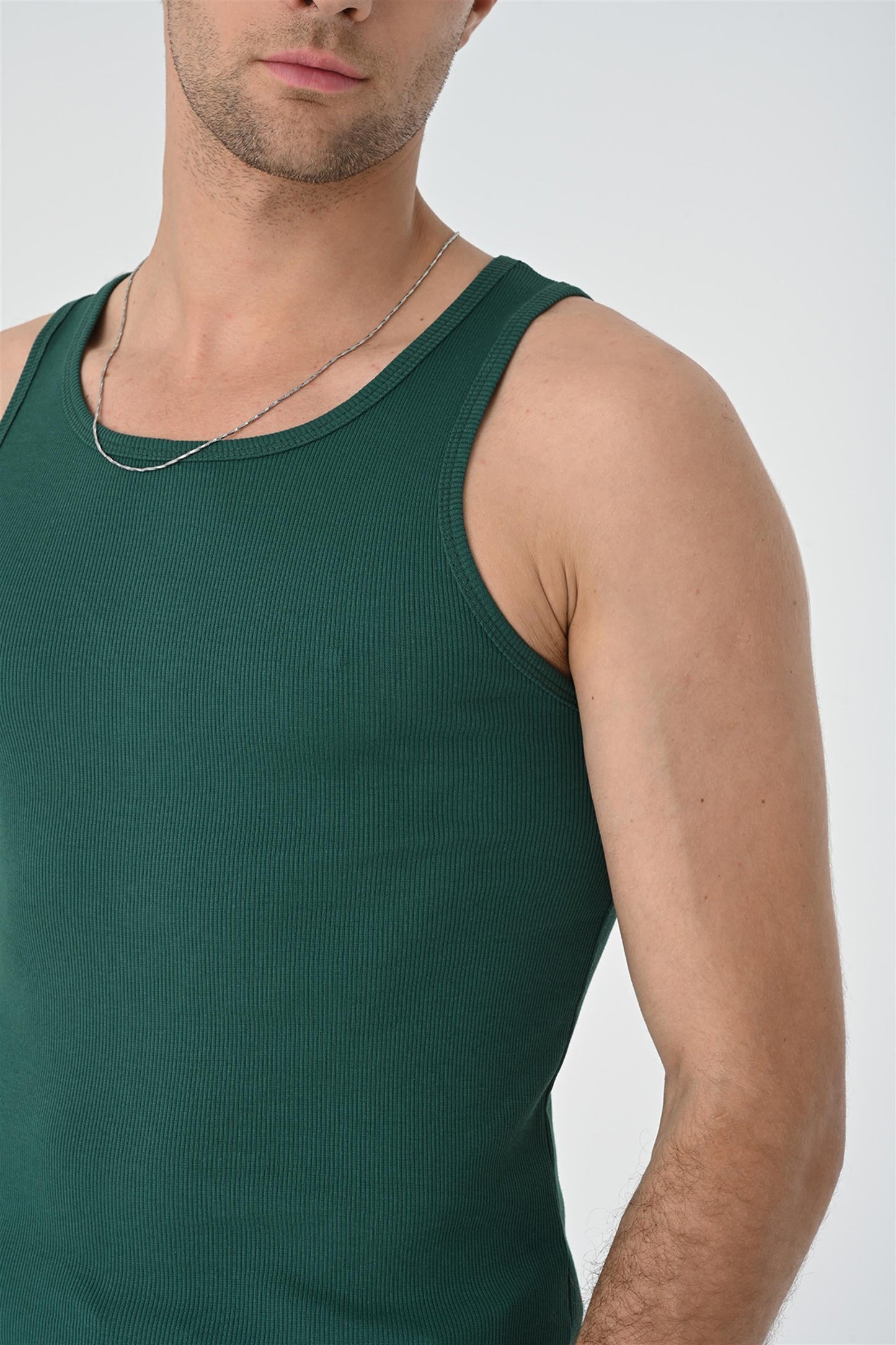 Men's Green Slim Fit Male Athlete