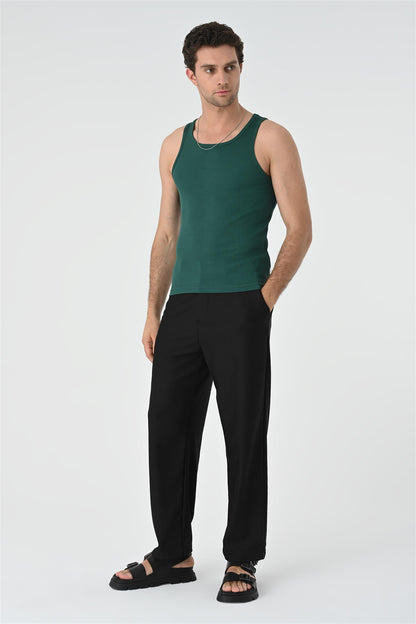Men's Green Slim Fit Male Athlete