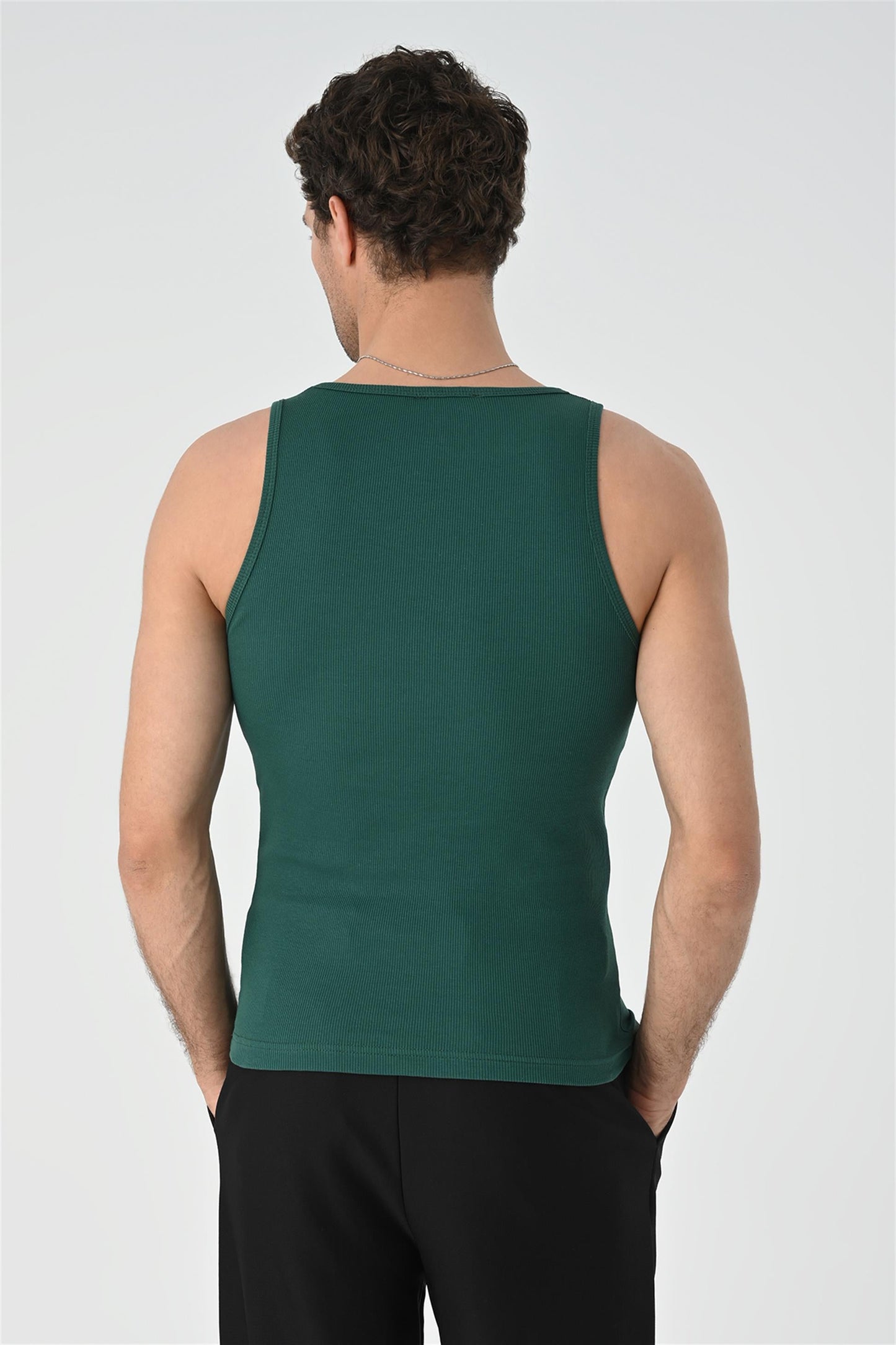 Men's Green Slim Fit Male Athlete