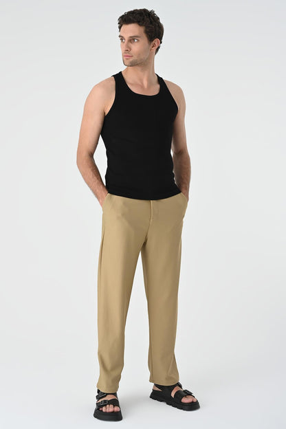 Men's Black Slim Fit Male Athlete