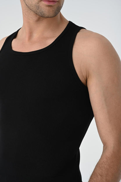 Men's Black Slim Fit Male Athlete