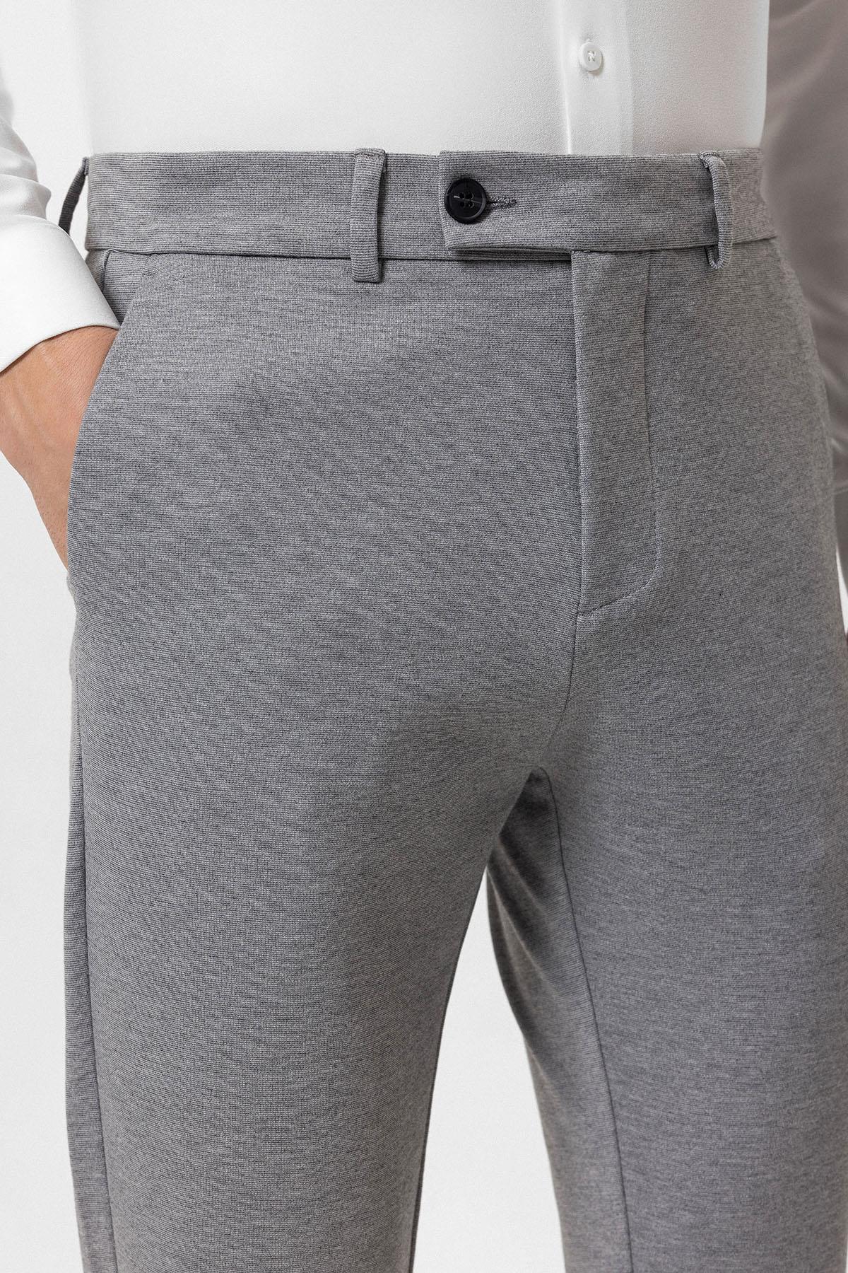 Men's Grey Slim Fit Pants