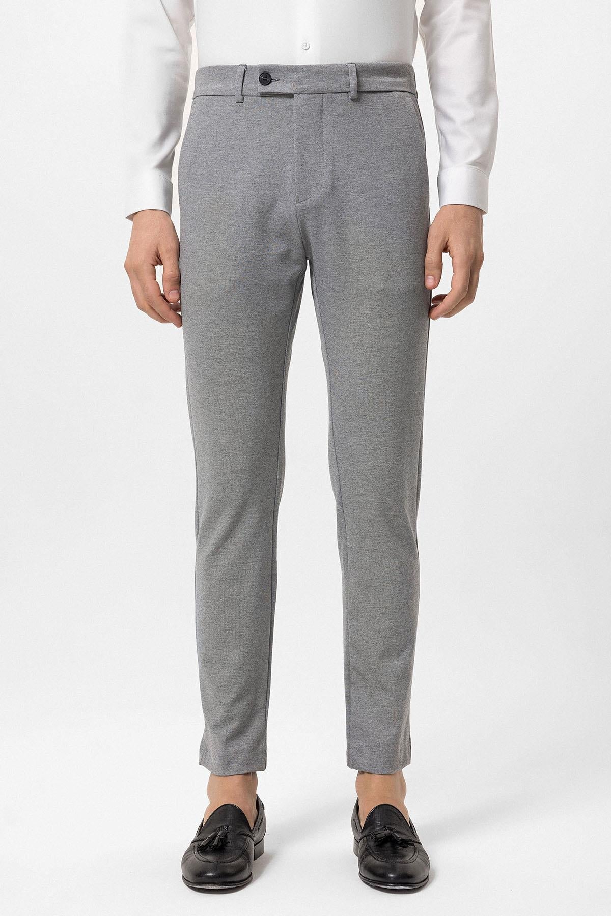 Men's Grey Slim Fit Pants