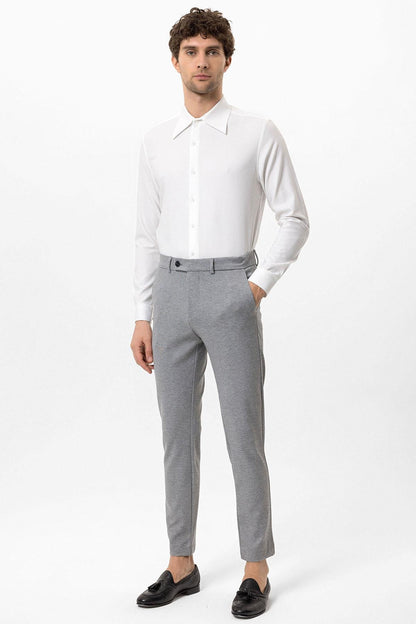 Men's Grey Slim Fit Pants