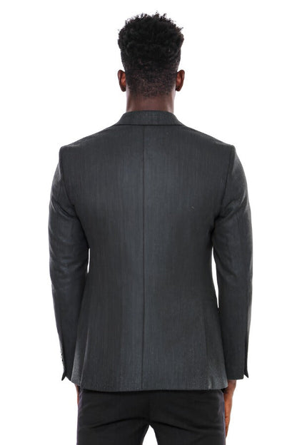 KOALA SYDNEY  Slim Fit Patterned Dark Green Men Blazer -