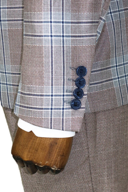 KOALA SYDNEY  Slim Fit Vested Light Brown Men Suit -