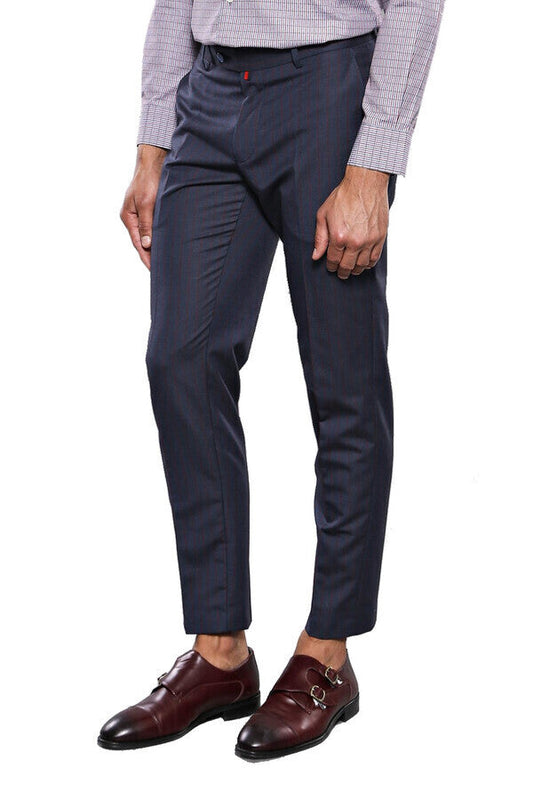 KOALA SYDNEY  Striped Navy Blue Men Trousers -