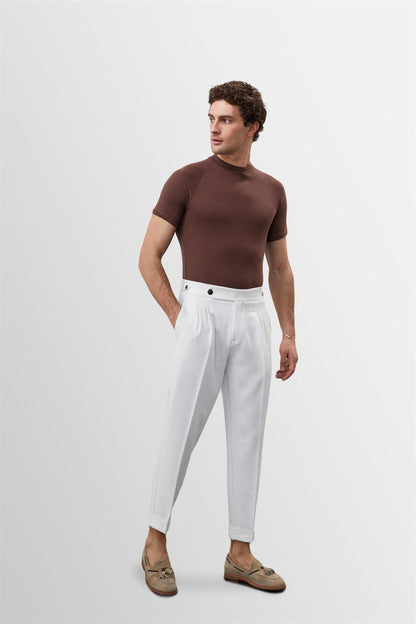 Men's Brown Slim Fit Crew Neck T-Shirt