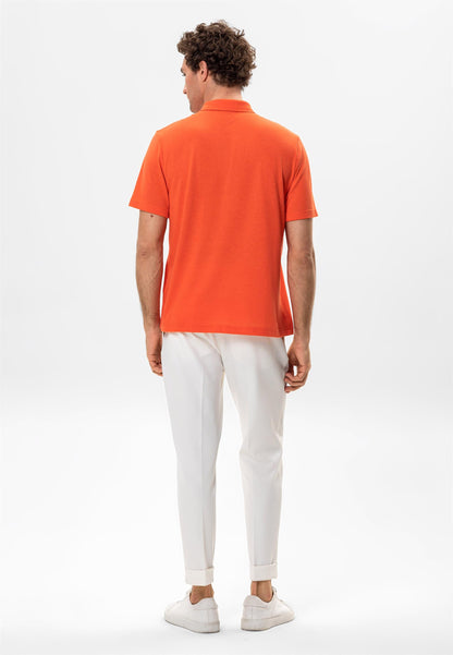 KOALA SYDNEY Men's Salmon Polo Neck Zippered T-Shirt