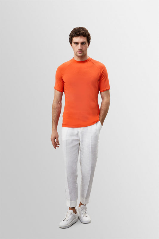 KOALA SYDNEY Men's Salmon Slim Fit Crew Neck T-Shirt