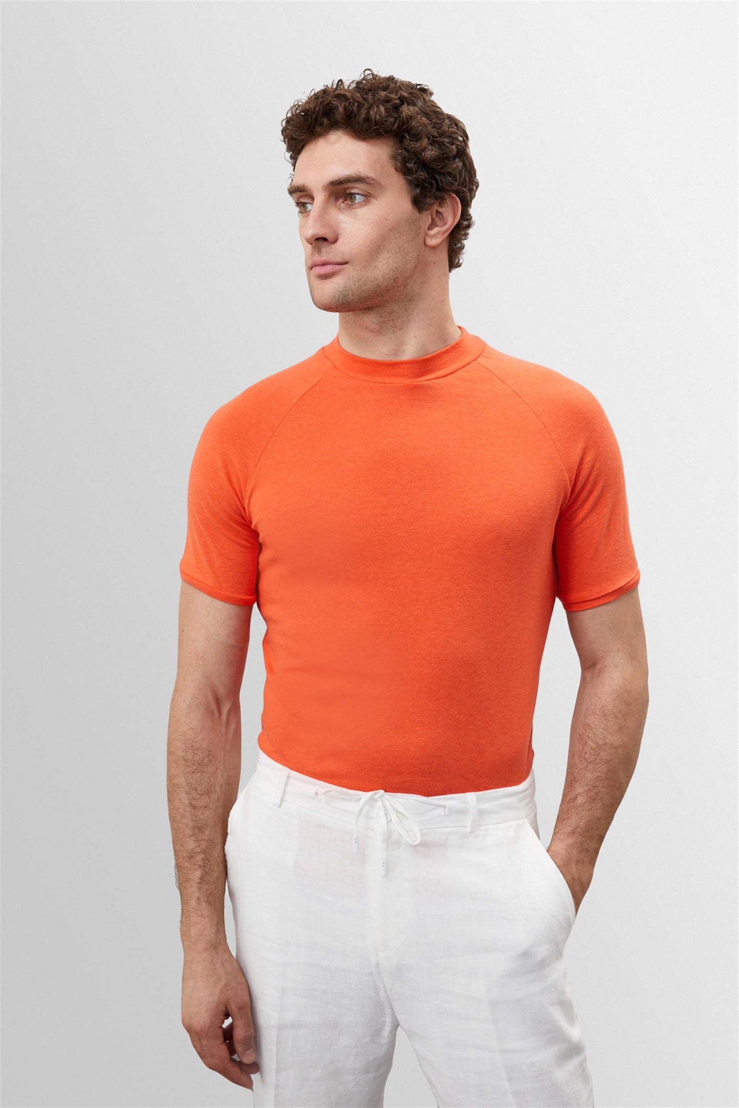 KOALA SYDNEY Men's Salmon Slim Fit Crew Neck T-Shirt