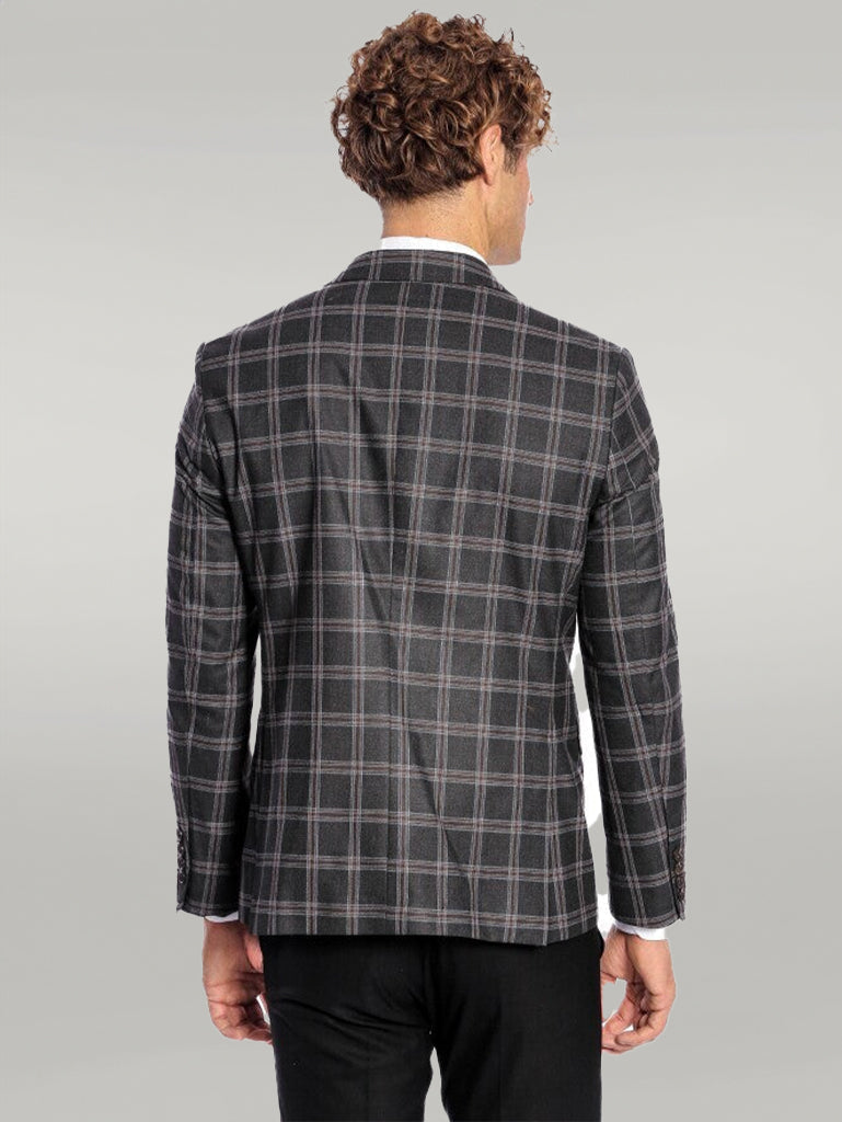 KOALA SYDNEY Slim Fit Peak Lapel Black Men Blazer