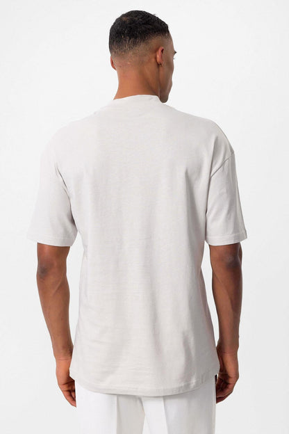 Men's Stone Relaxed Fit Basic T-Shirt