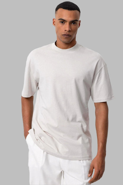 Men's Stone Relaxed Fit Basic T-Shirt