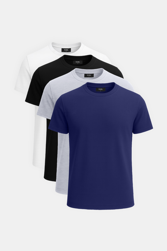 Versatile Essential T-Shirt Set: 4-Pack Mix & Match