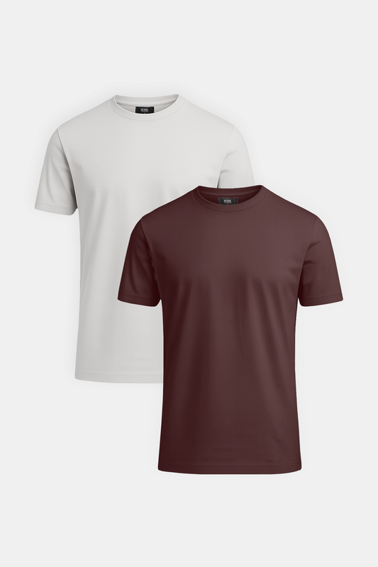 Versatile Luxe T-Shirt Duo: Mix & Match Set