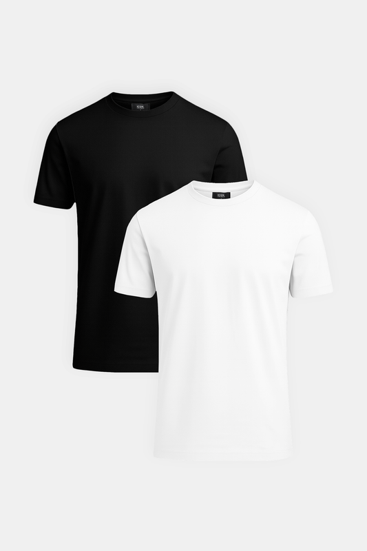 LUXE T-SHIRT SET - BLACK & WHITE