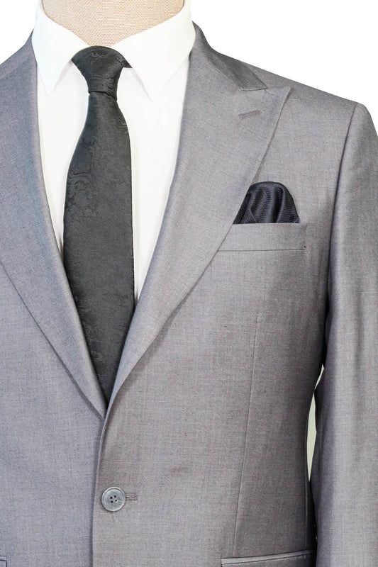 KOALA SYDNEY  Gray Slim Fit Suit, White Shirt, and Black Tie Combination - Classic Office Style