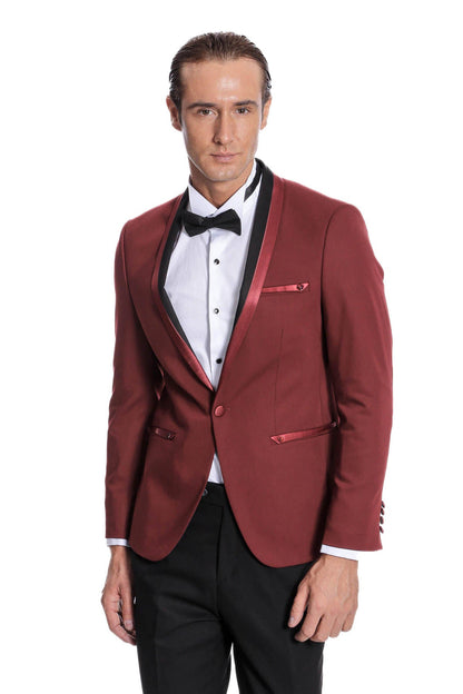 KOALA SYDNEY Shawl Lapel Burgundy Tuxedo Suit