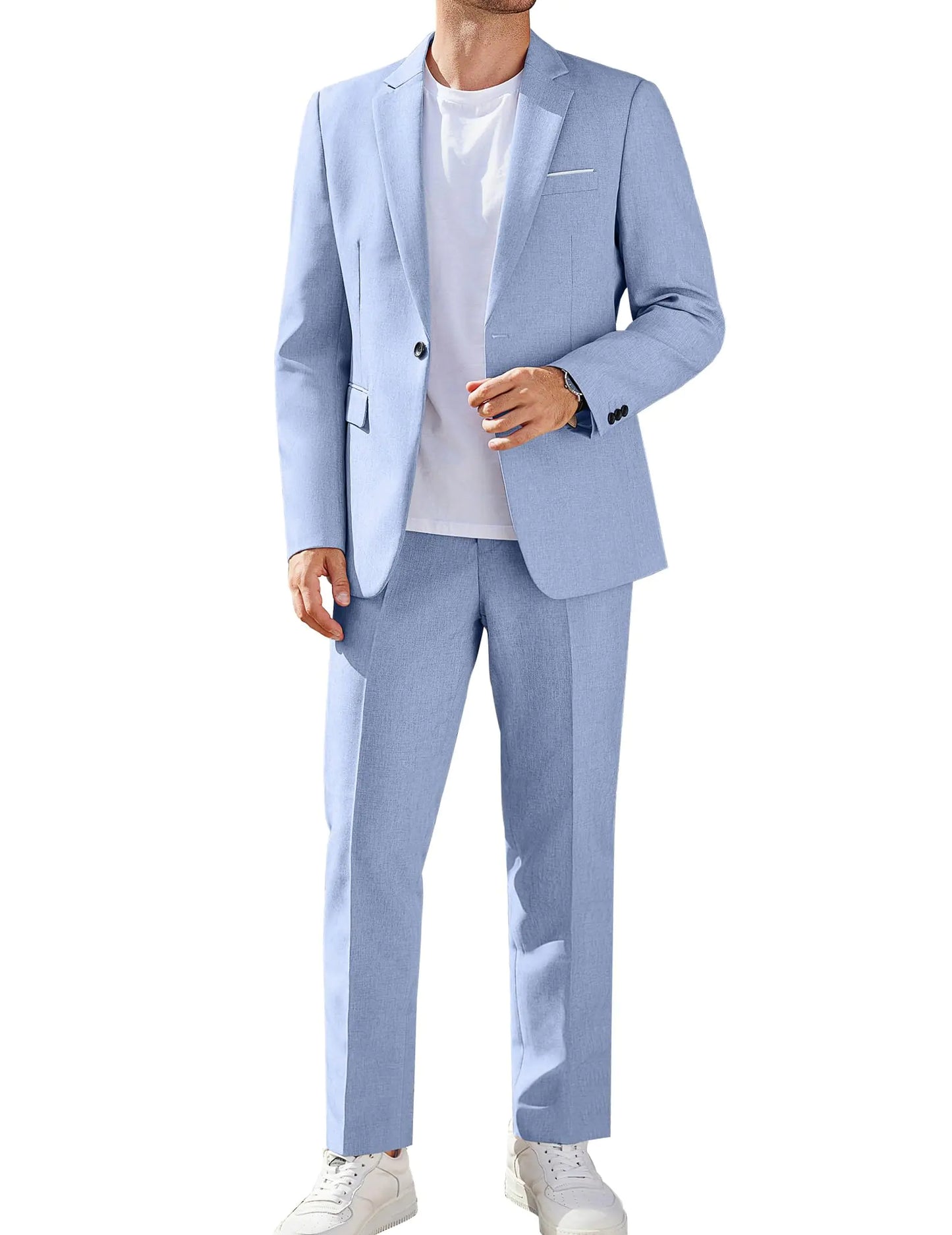 COOFANDY Men’s Classic Fit 2 Piece Suit Set
