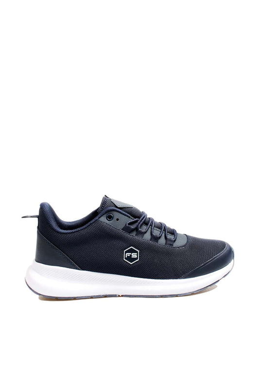 Men's Navy Athletic Sneakers with White Sole