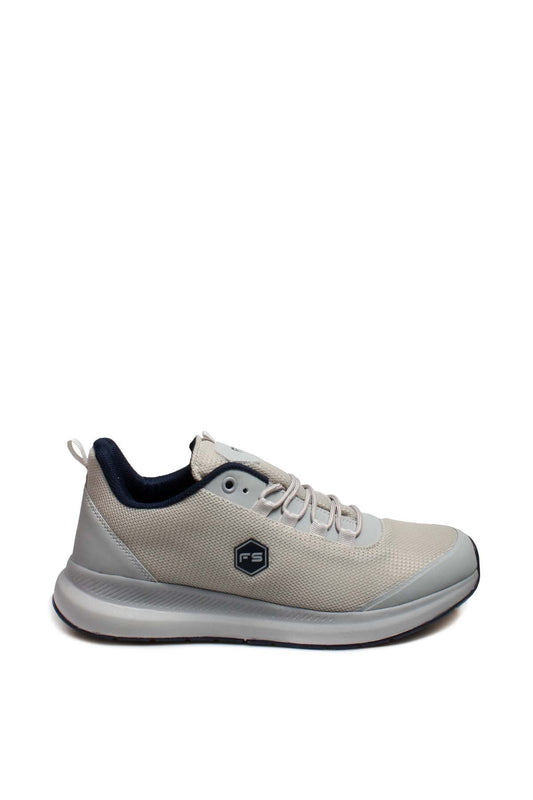 Men's Light Gray Athletic Sneakers with Navy Accents