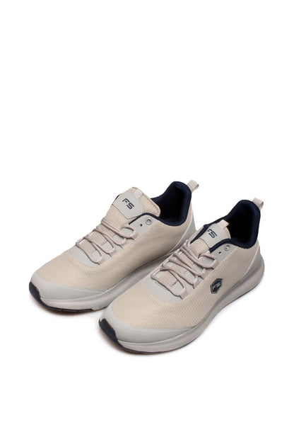 Men's Light Gray Athletic Sneakers with Navy Accents
