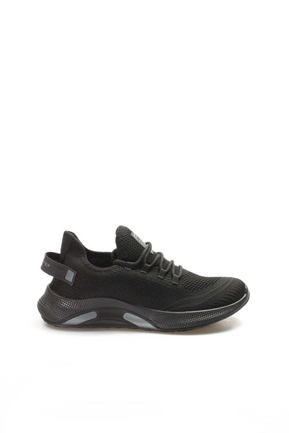 Men's Black Knit Sneakers with Lightweight Sole