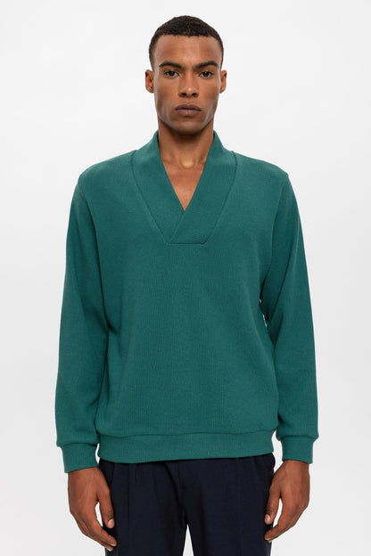 KOALA SYDNEY  Men's Green V-Neck Sweater -