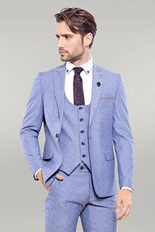 KOALA SYDNEY  Vested Blue Men's Suit |